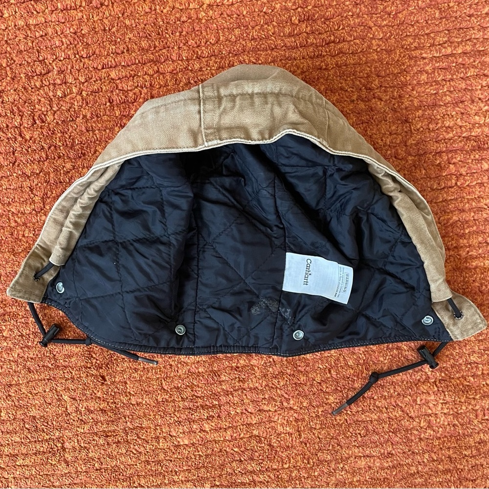 Carhartt Jacket XL brown duck canvas sherpa lined - Picture 10 of 12